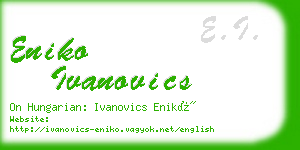 eniko ivanovics business card